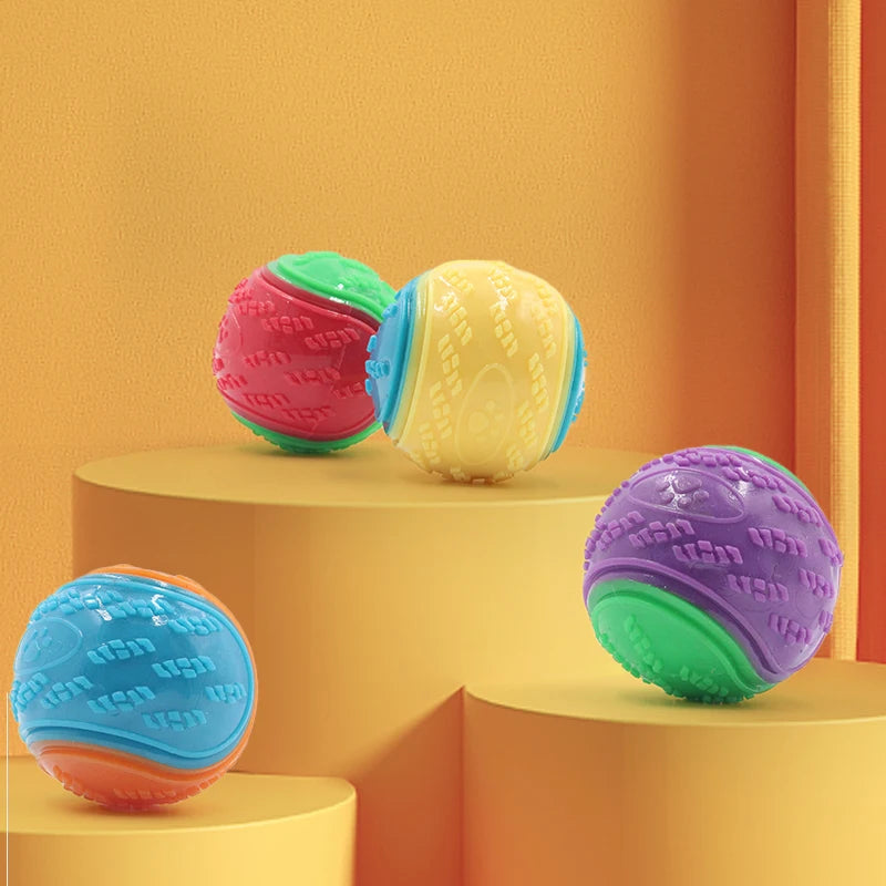 Squeaky Dog Ball Toy – Soft TPR Interactive Toy for Teeth Cleaning & Bite Resistance