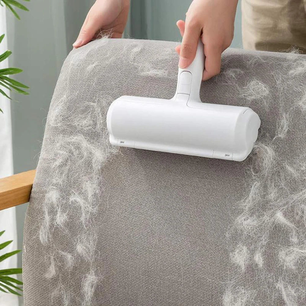 Pet Hair Remover for Cats and Dogs Reusable Self-Cleaning Cotton Plush Roller Set Suitable for Beds Sofas Carpets Cat Beds