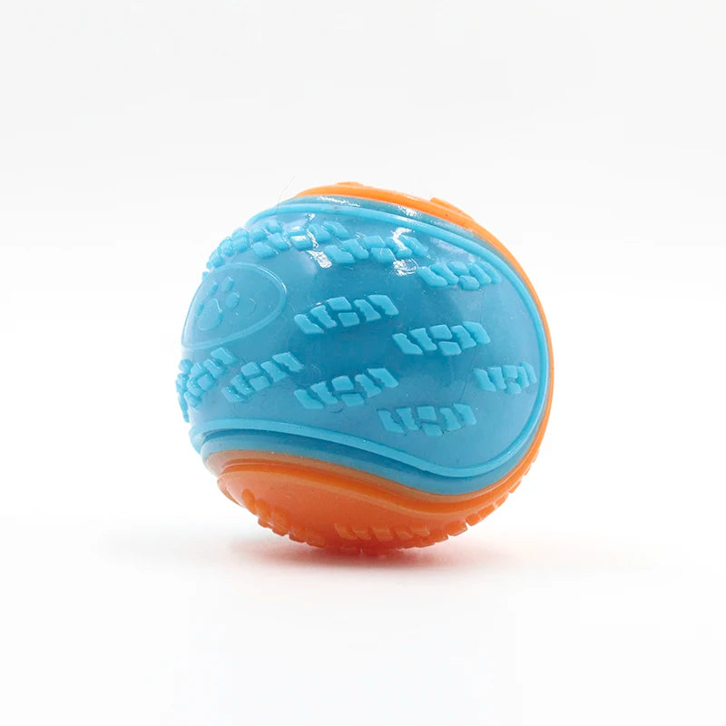 Squeaky Dog Ball Toy – Soft TPR Interactive Toy for Teeth Cleaning & Bite Resistance
